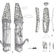 Illustrations of the Iceman’s tools. a) dagger, b) endscraper, c) borer